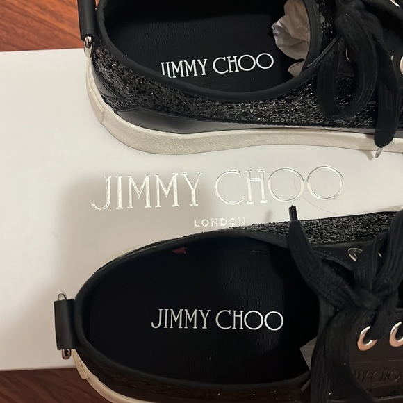 Jimmy Choo Men’s Black Glitter Sneakers, Sz 42 (9) - Picture 3 of 5